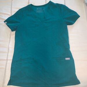 FIGS Hunter Green Scrub Top